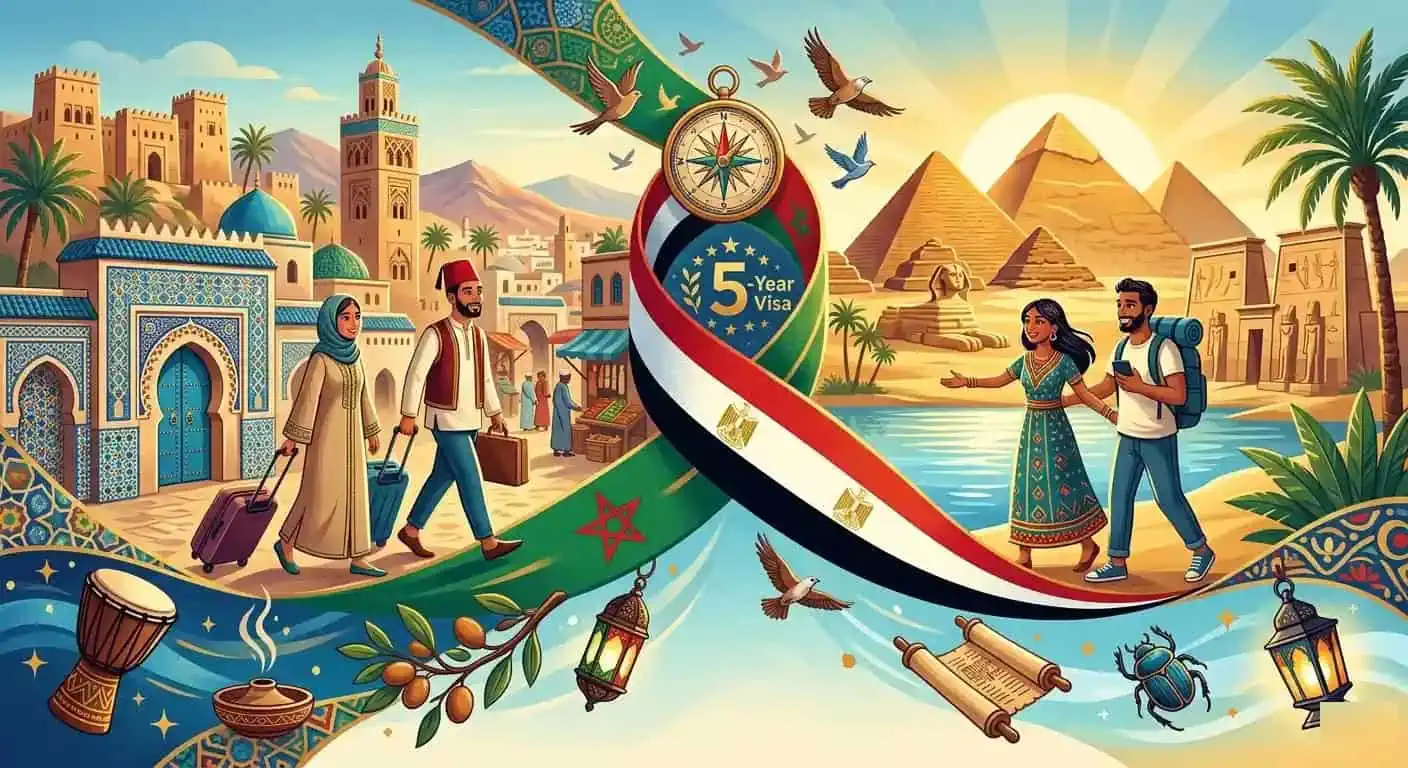 مصر تمنح المغاربة تأشيرات متعددة الدخول لـ 5 سنوات 1 مصر تمنح المغاربة تأشيرات متعددة