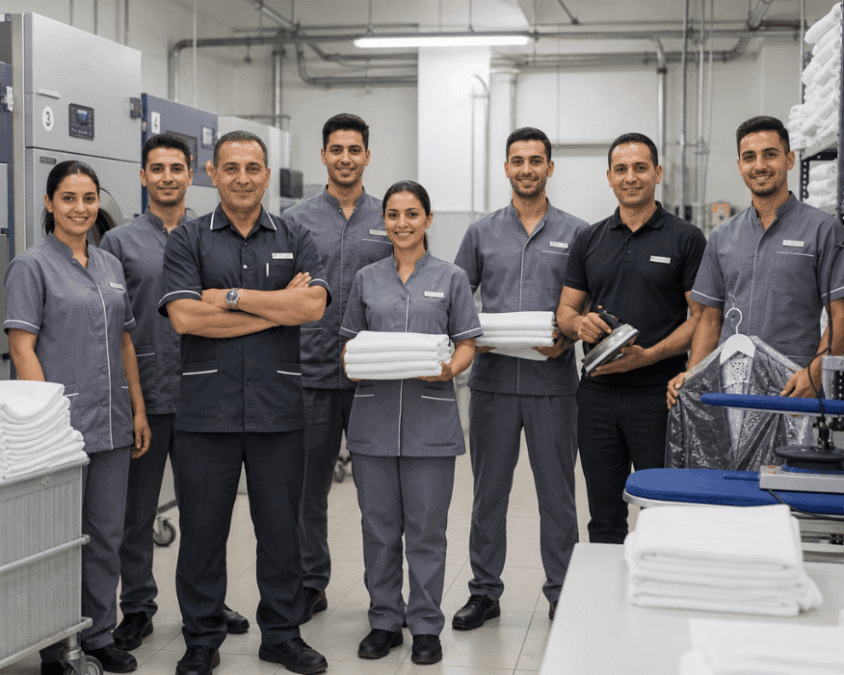 ouvriers service buanderie