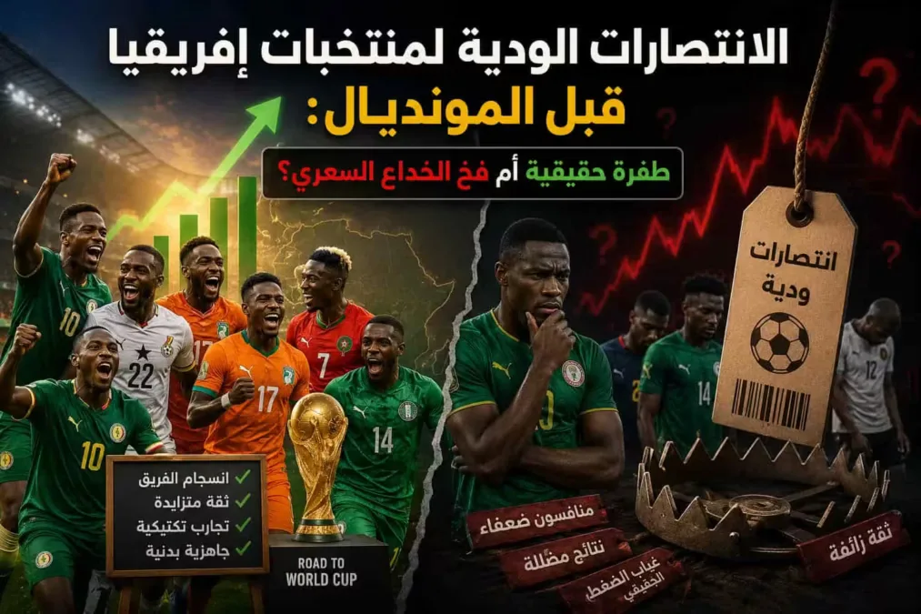 الانتصارات الودية لمنتخبات إفريقيا قبل المونديال: طفرة حقيقية أم فخ الخداع السعري؟ 5 الانتصارات الودية لمنتخبات إفريقيا قبل المونديال