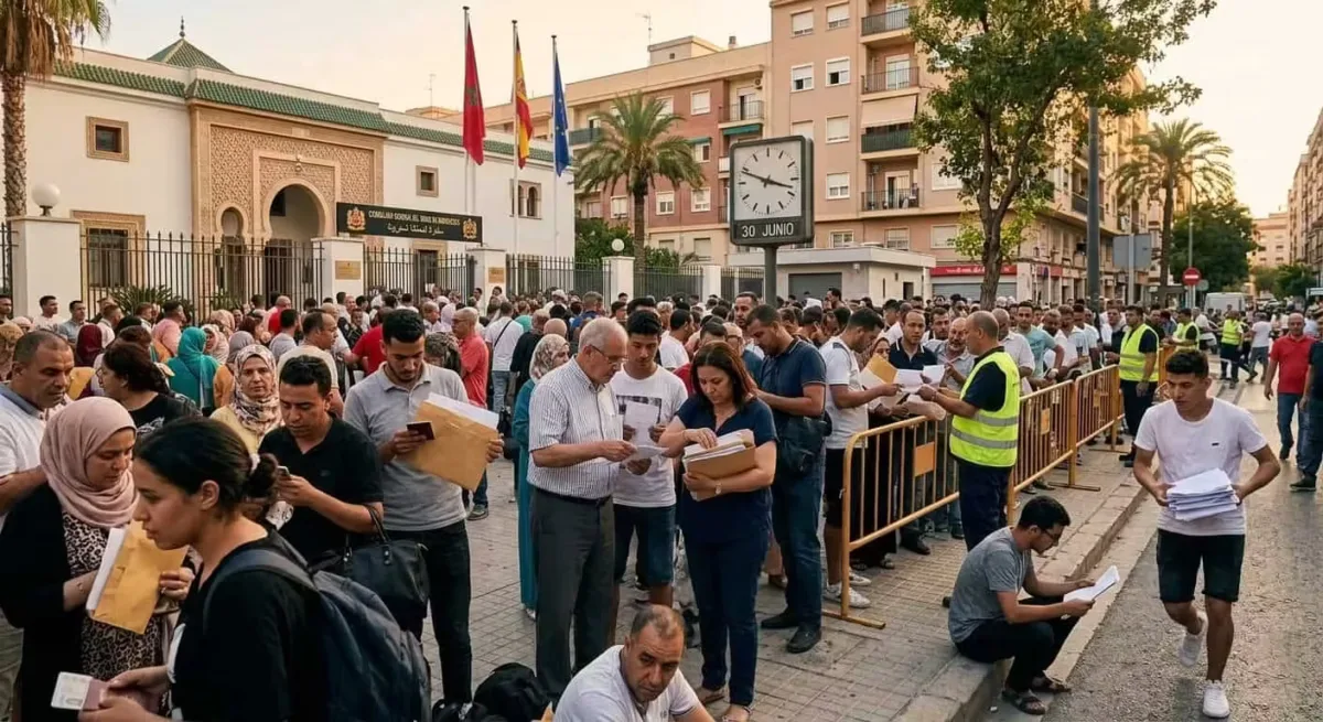 المغاربة في إسبانيا يسارعون لتسوية أوضاعهم القانونية قبل نهاية يونيو 3 المغاربة في إسبانيا