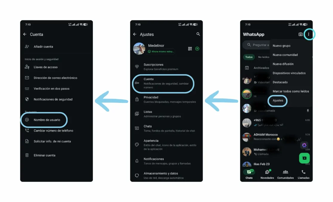 edit whatsapp username
