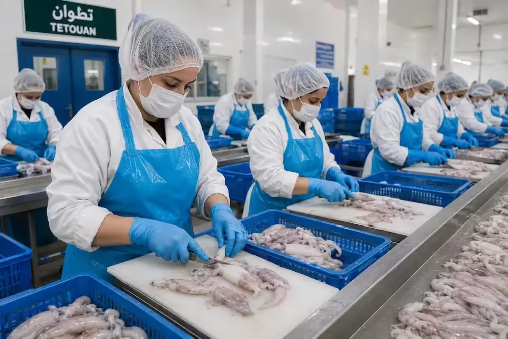 requis 50 operatrices de nettoyage du poisson calamar ville tetouan