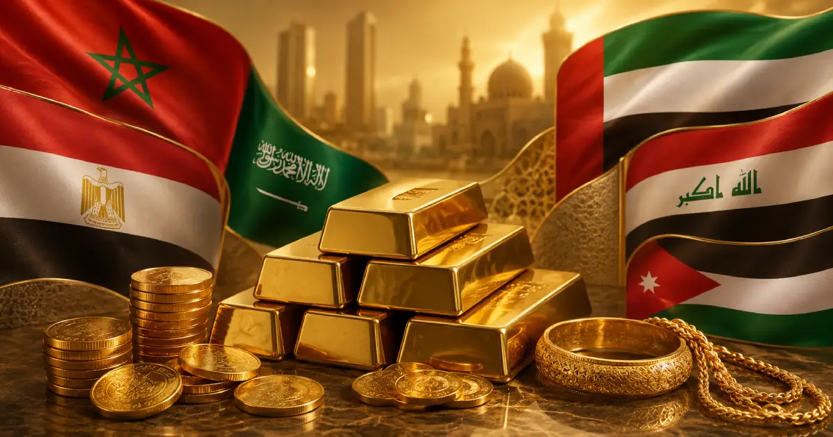 أسعار الذهب اليوم في المغرب، مصر، السعودية، الإمارات، العراق و الأردن