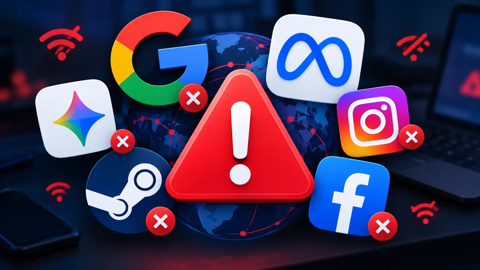 Alerta global de servicios caidos