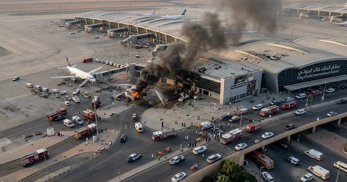 عاجل هجوم جديد على مطار الرياض يخلّف 12 قتيلًا